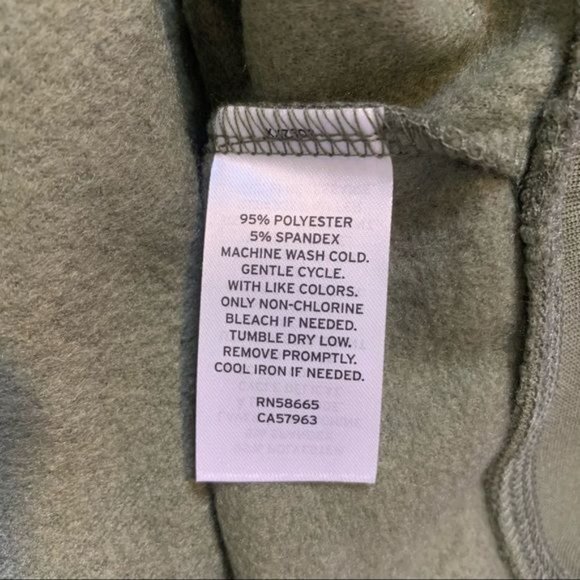 NWT Abound Olive Night Mock Neck Long Sleeve Cropped Fleece Pullover Small - Picture 10 of 11